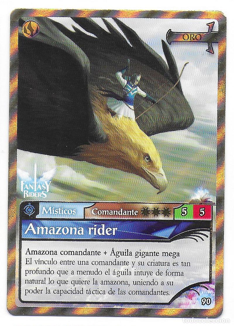 Sammelkarten: PANINI - Fantasy Riders 2018 - N&uacute;mero 90 Amazona rider ORO