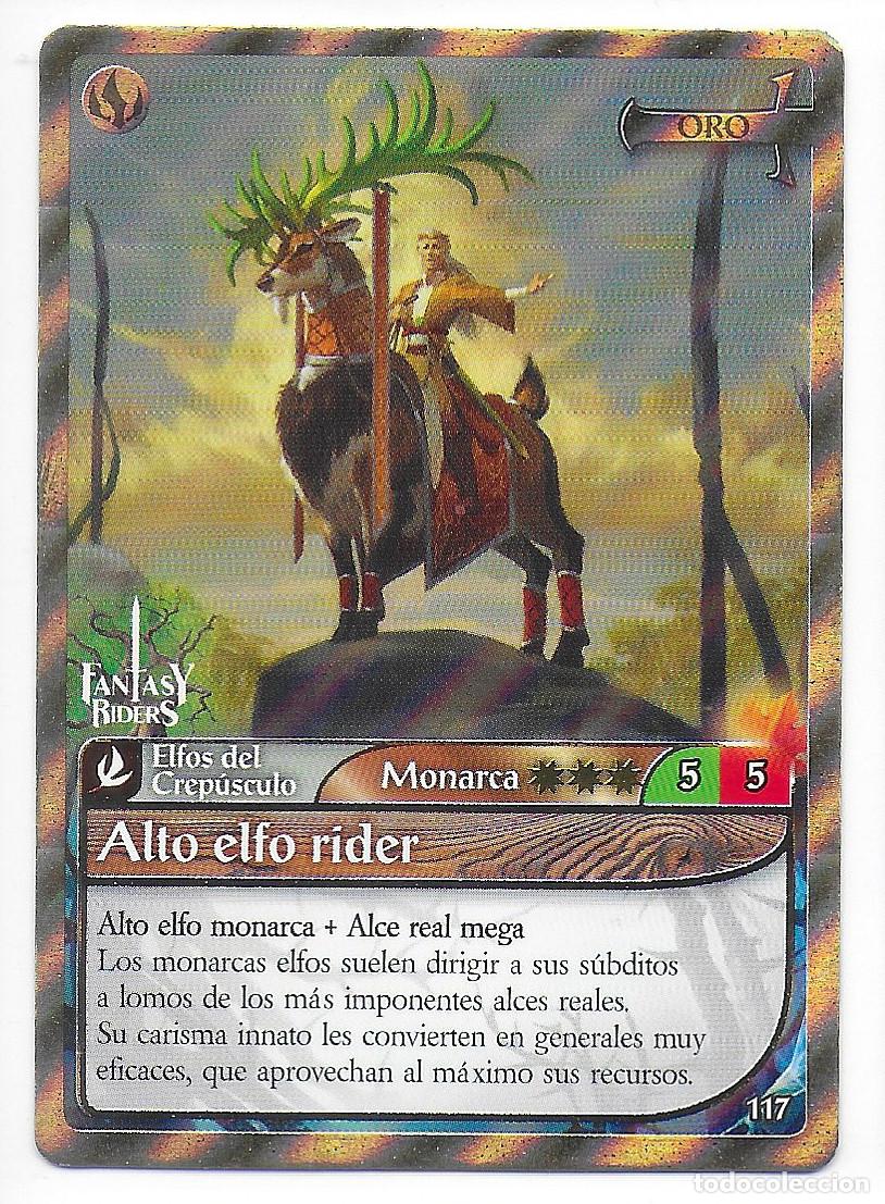 Trading Cards: PANINI - Fantasy Riders 2018 - N&uacute;mero 117 Alto elfo rider ORO