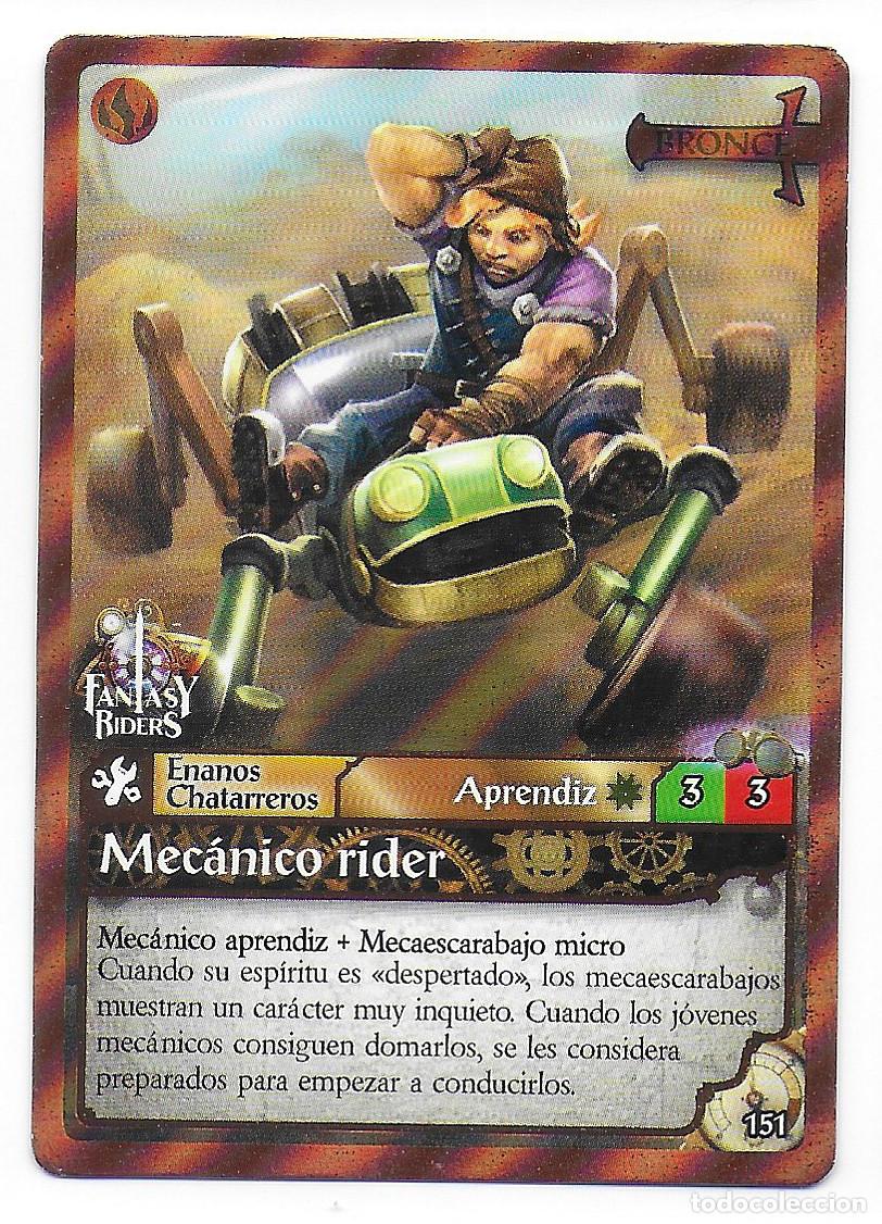 Trading Cards: PANINI - Fantasy Riders 2018 - N&uacute;mero 151 Mec&aacute;nico rider BRONCE