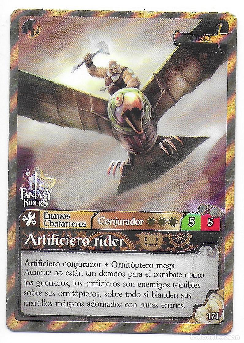 Trading Cards: PANINI - Fantasy Riders 2018 - N&uacute;mero 171 Artificiero rider ORO