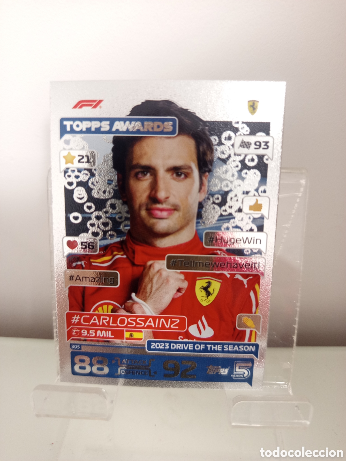 Trading Cards: ❇️ CROMO CARD 305 TURBO ATTAX 2024 TOPPS CARLOS SAINZ TOPPS AWARDS F1 FORMULA 1 24 ❇️