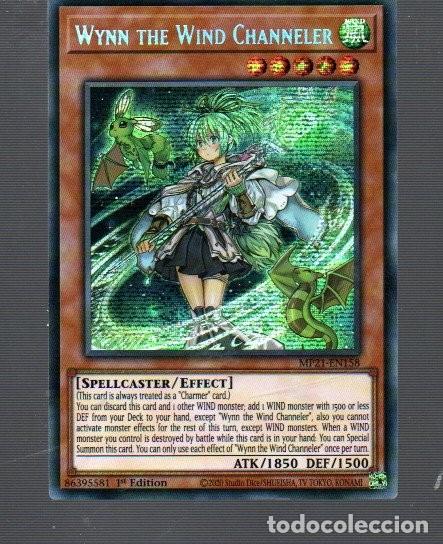 Trading Cards: CROMO DE KONAMI YU GI OH WYN THE WIND CHANNELER EDICI&Oacute;N 1&ordm; DEL A&Ntilde;O 2020 LETRAS BRILLANTES