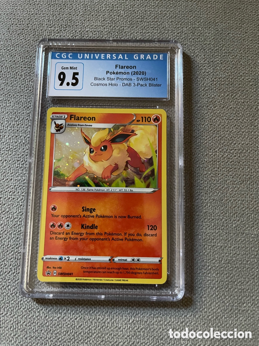 Trading Cards: Carta Pok&eacute;mon Flareon Holo CGC 9.5 SWSH041