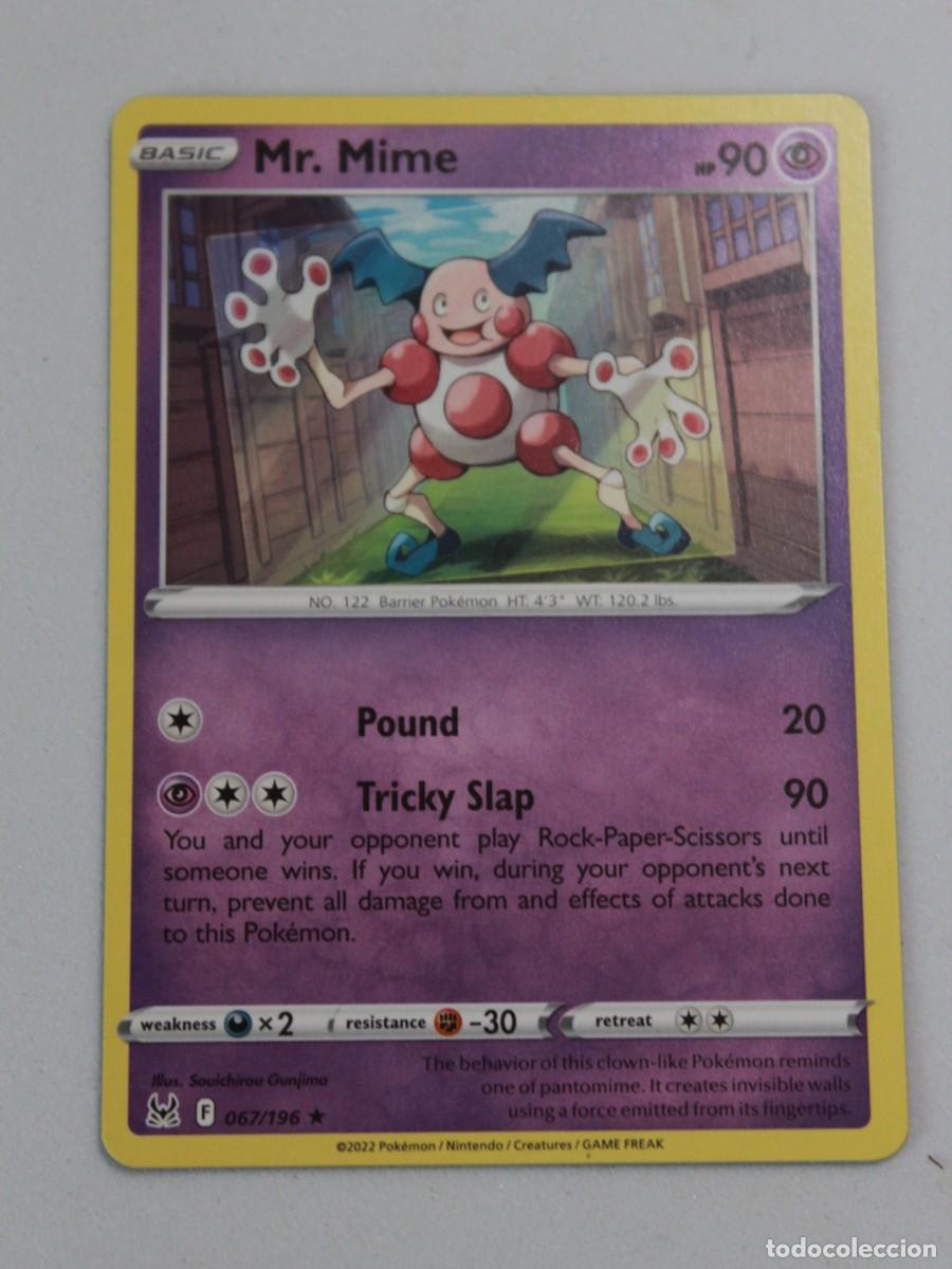 Trading Cards: Carta Pok&eacute;mon Mr. Mime 067/196 Lost Origin Reverse Holo a&ntilde;o