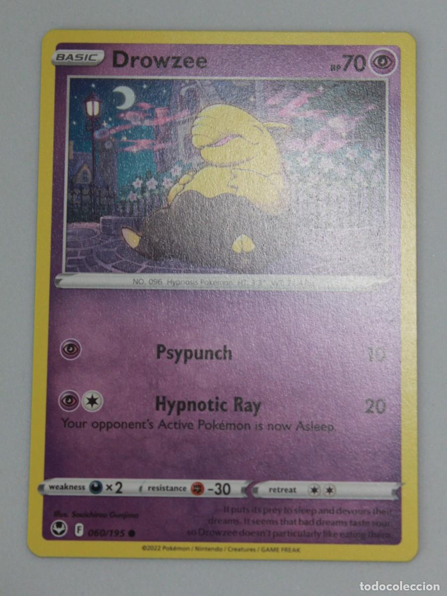 Trading Cards: Carta Pok&eacute;mon Drowzee 060/195 Silver Tempest Reverse Holo a&ntilde;o