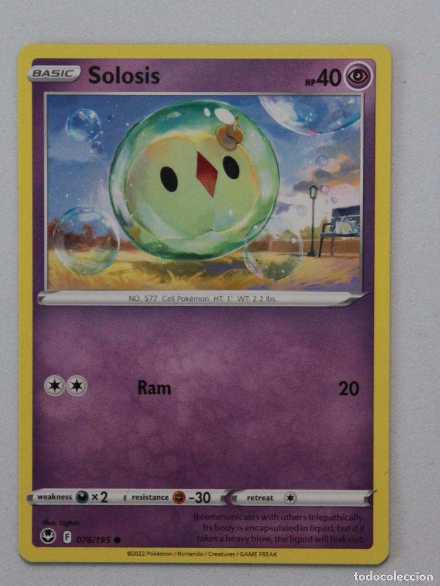 Trading Cards: Carta Pok&eacute;mon Solosis 076/195 Silver Tempest Reverse Holo a&ntilde;o