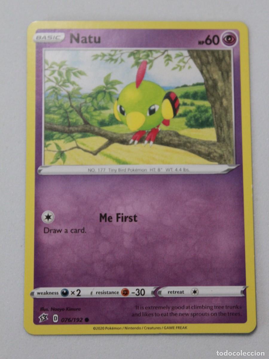 Trading Cards: Carta Pok&eacute;mon Natu 076/192 Rebel Clash Reverse Holo a&ntilde;o