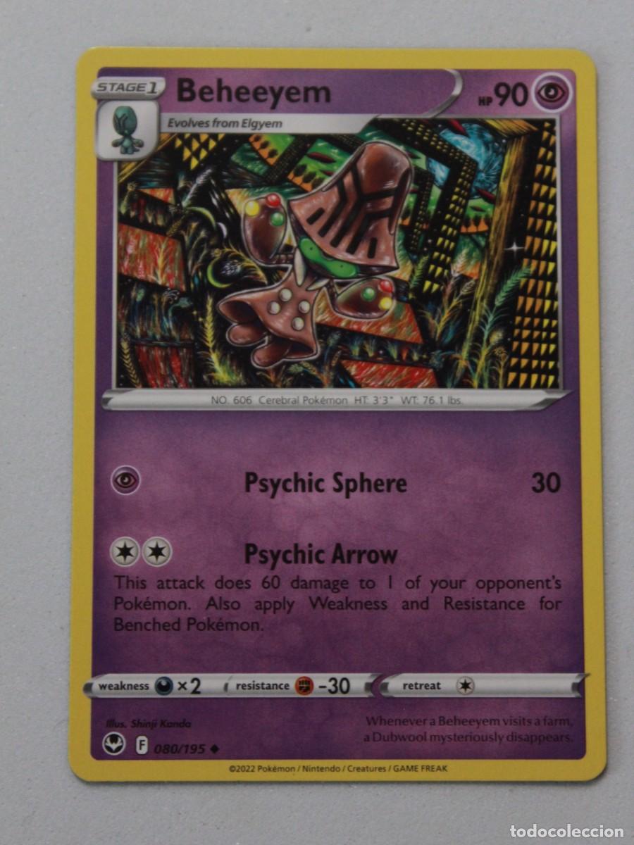 Trading Cards: Carta Pok&eacute;mon Beheeyem 080/195 Silver Tempest Reverse Holo a&ntilde;o