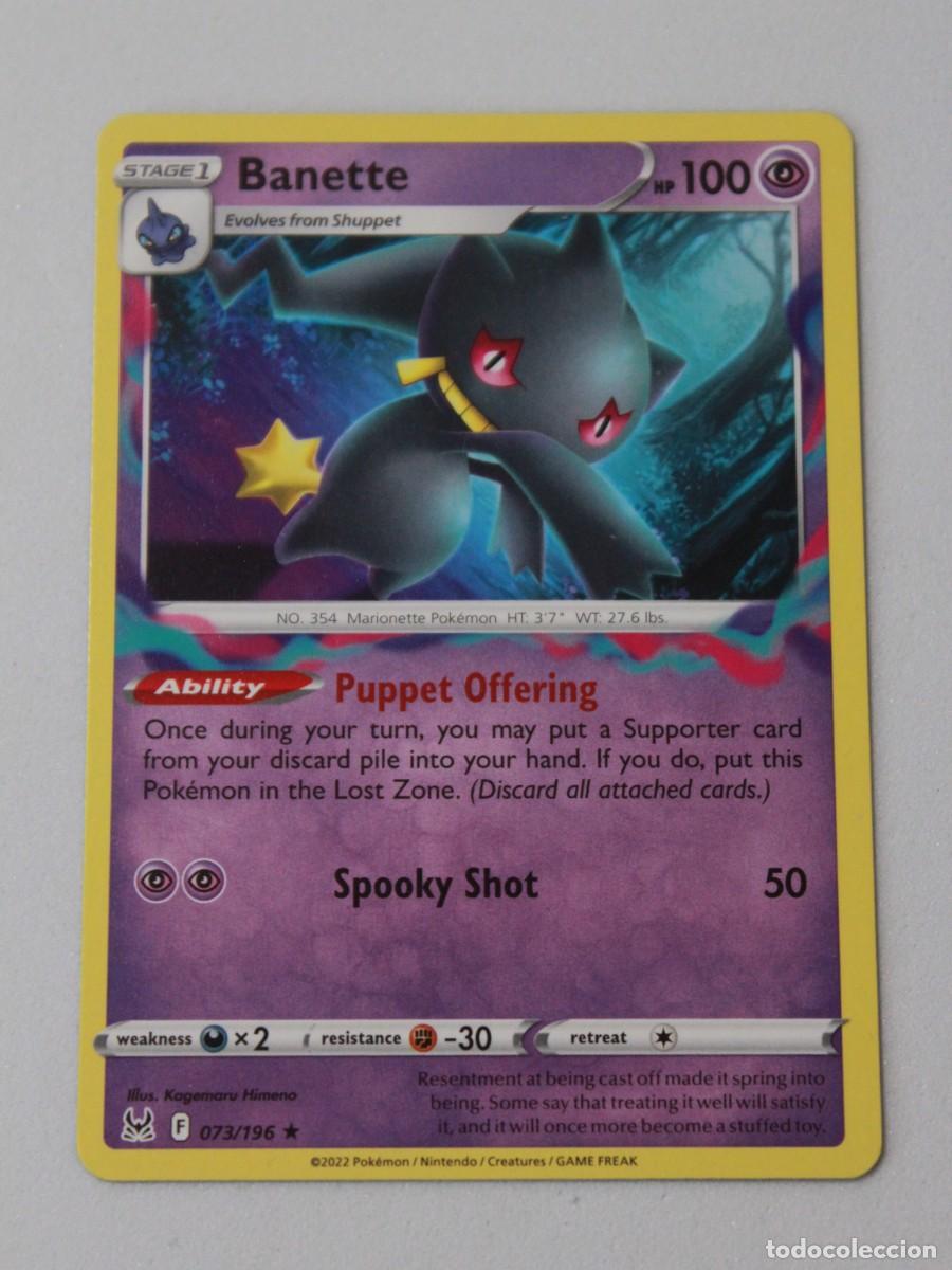 Trading Cards: Carta Pok&eacute;mon Banette 073/196 Lost Origin Reverse Holo a&ntilde;o