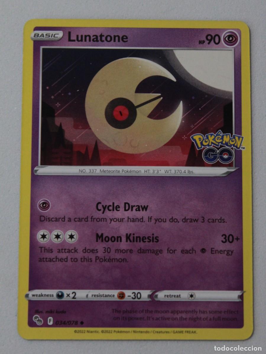 Figurine Collezionabili: Carta Pok&eacute;mon Lunatone 034/078 Pok&eacute;mon GO Reverse