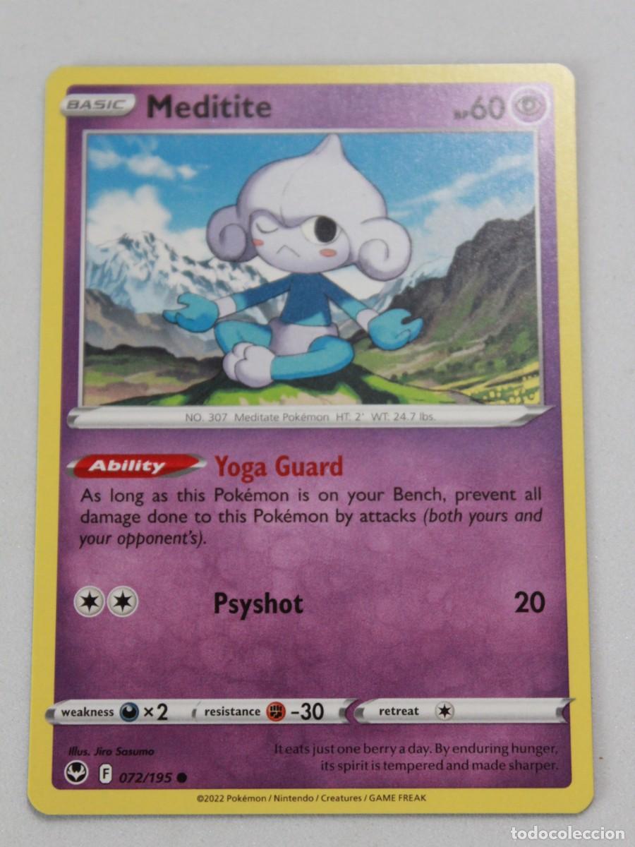 Sammelkarten: Carta Pok&eacute;mon Meditite 072/195 Silver Tempest Reverse