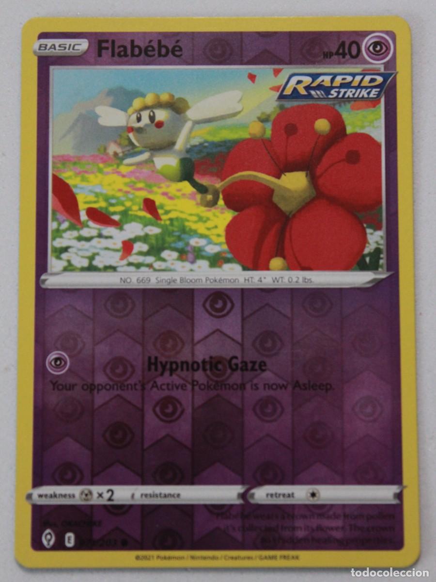 Trading Cards: Carta Pok&eacute;mon Flab&eacute;b&eacute; 071/203 Evolving Skies Reverse Holo Rapid Strike a&ntilde;o