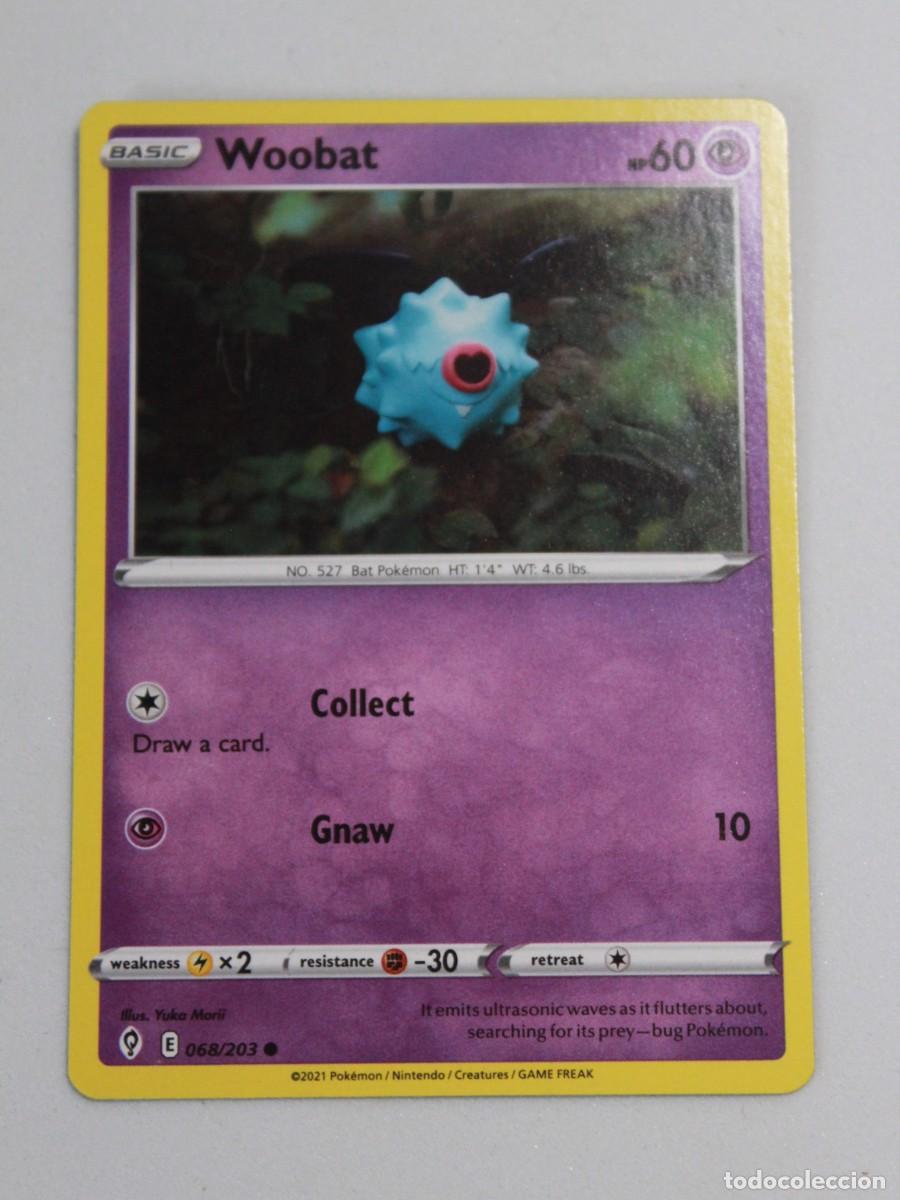 Sammelkarten: Carta Pok&eacute;mon Woobat 068/203 Evolving Skies a&ntilde;o