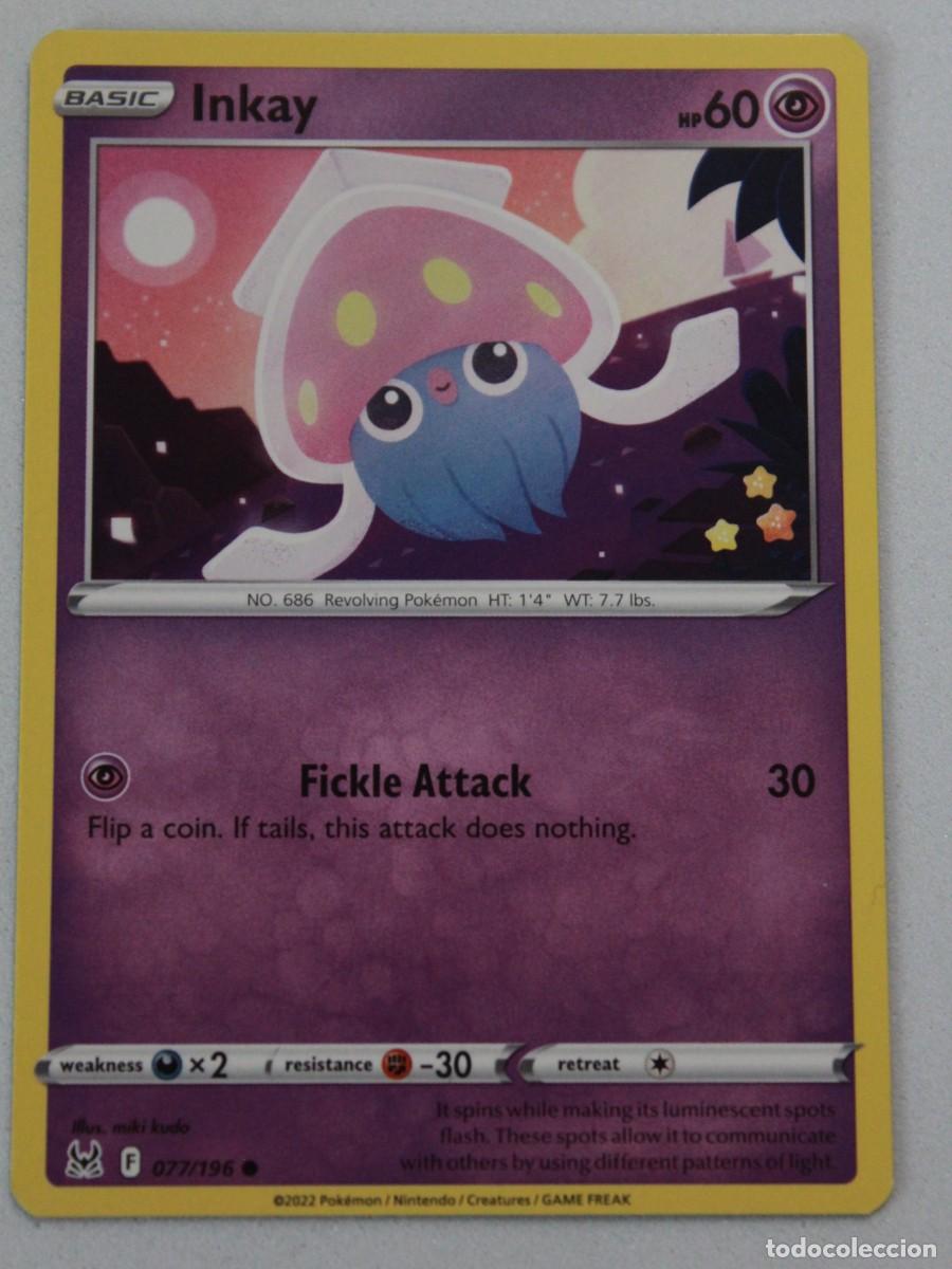 Trading Cards: Carta Pok&eacute;mon Inkay 077/196 Lost Origin