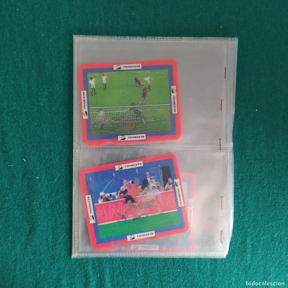 Trading Cards: Lote 6 tarjetas en movimiento hologramas Las Estrellas del Mundial France 98