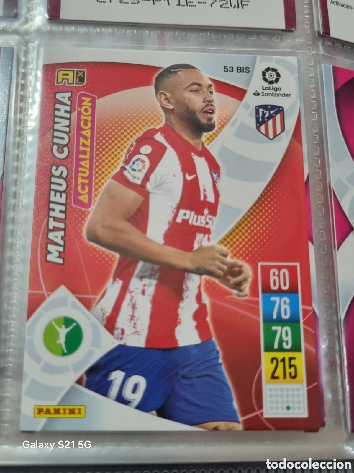 Trading Cards: 53 BIS - MATHEUS CUNHA, AT.MADRID ACTUALIZACI&Oacute;N ADRENALYN 2021-2022