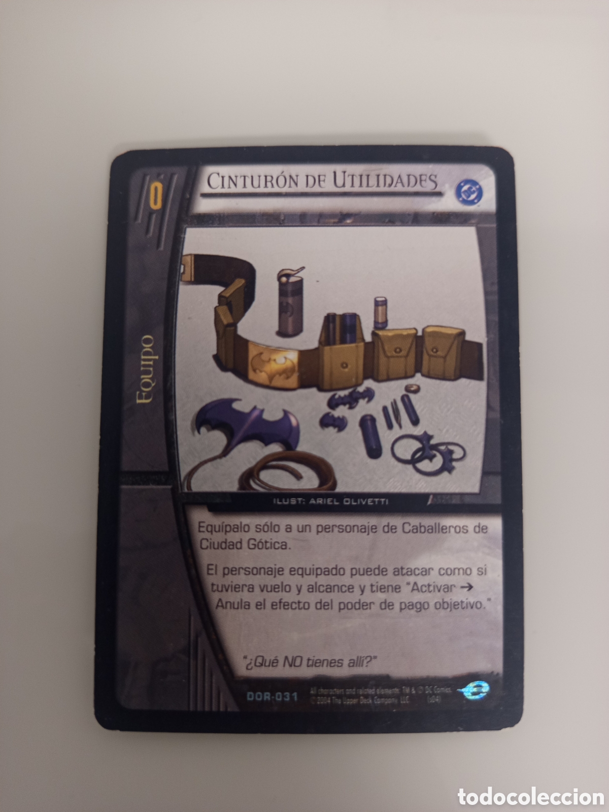 Trading Cards: ❇️ CROMO CARD CINTUR&Oacute;N DE UTILIDADES VS SYSTEMS SUPERHEROES UPPER DECK ENTERTAINMENT 2004 ❇️