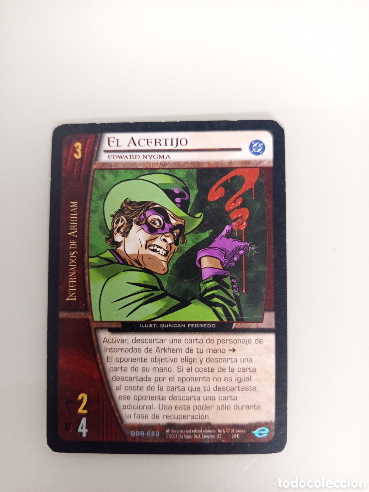 Trading Cards: ❇️ CROMO CARD EL ACERTIJO VS SYSTEMS SUPERHEROES UPPER DECK ENTERTAINMENT 2004 ❇️