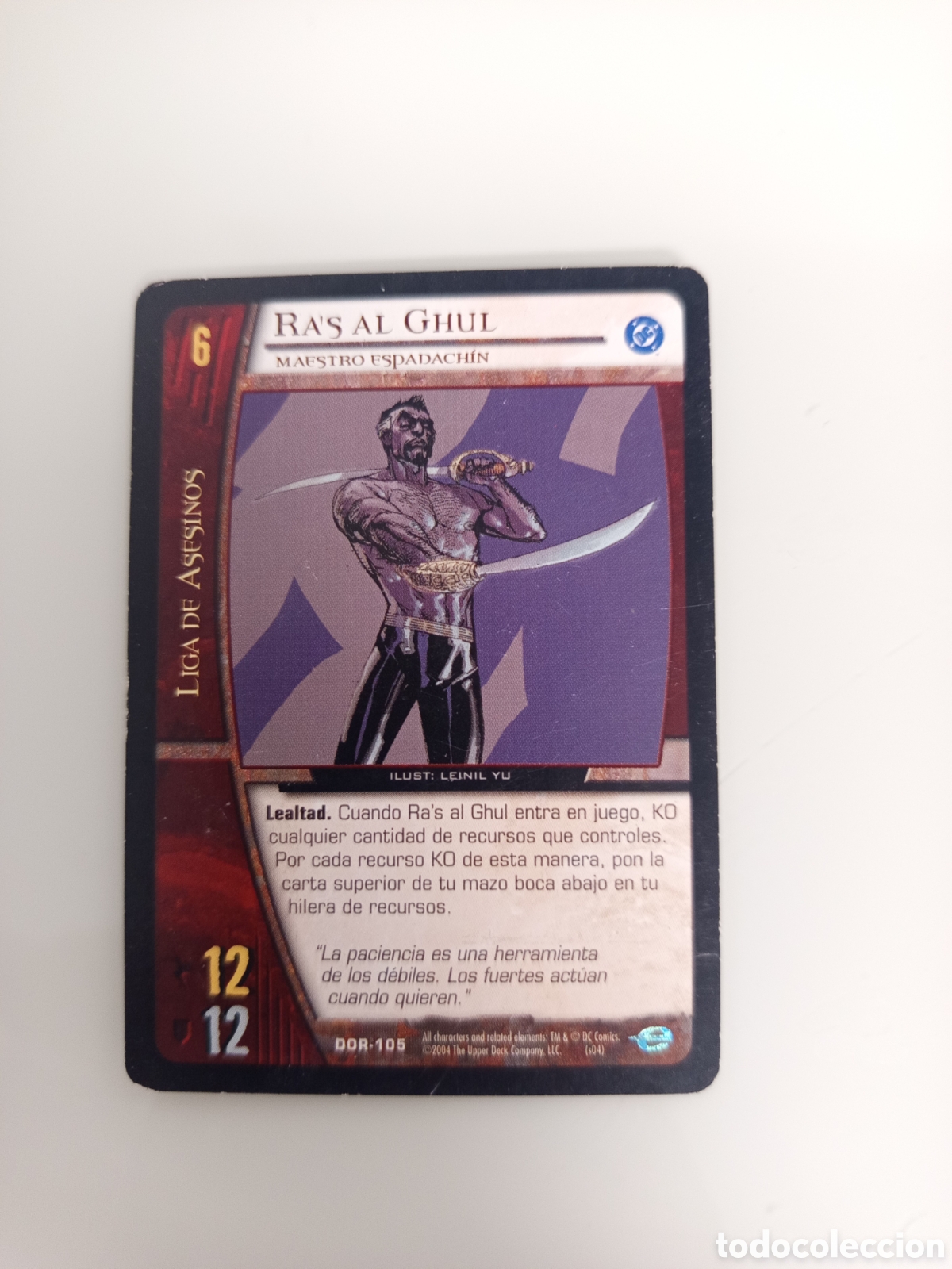Trading Cards: ❇️ CROMO CARD RAS AL GHUL VS SYSTEMS SUPERHEROES UPPER DECK ENTERTAINMENT 2004 ❇️