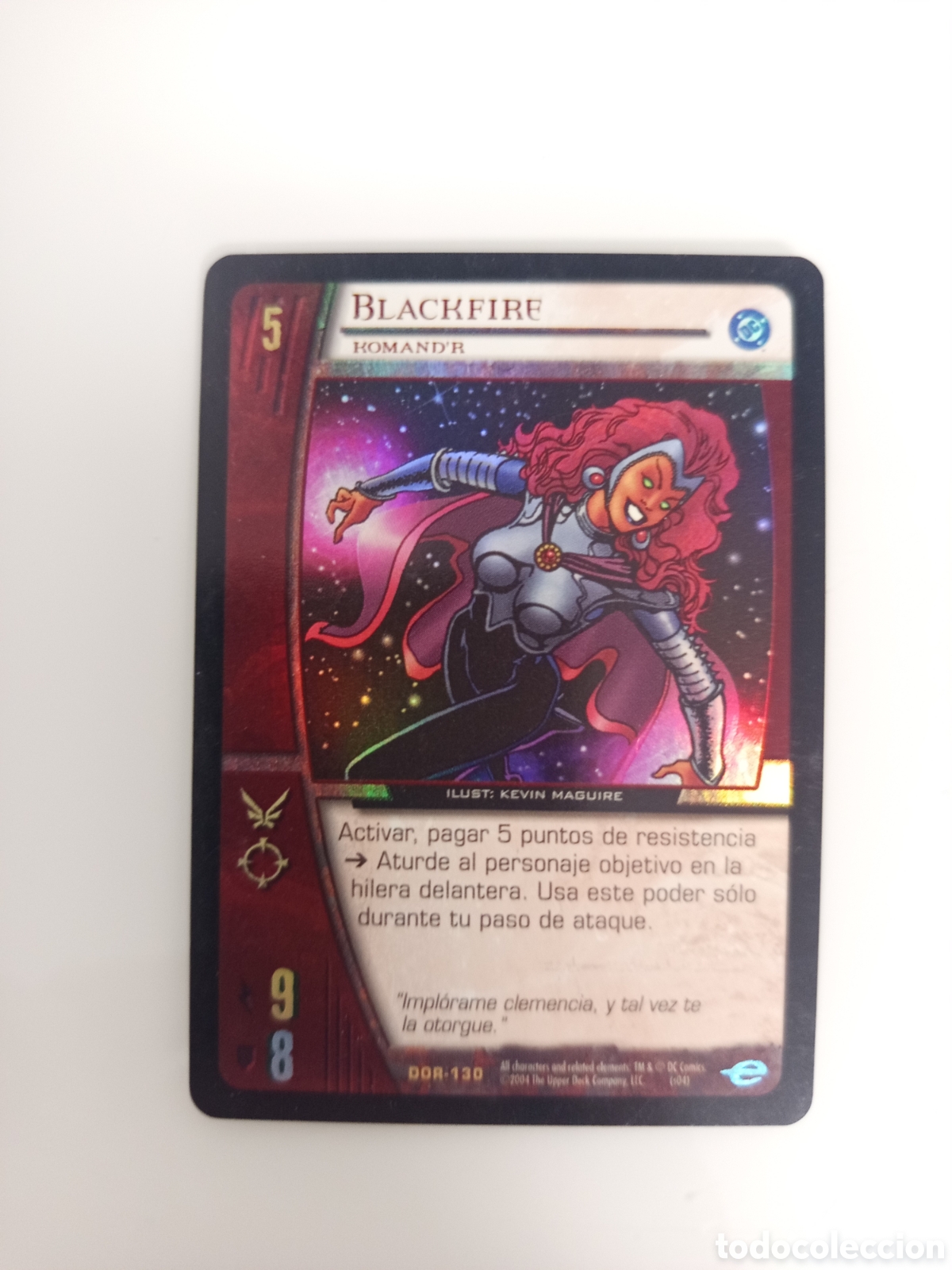 Trading Cards: ❇️ CROMO CARD BLACKFIRE VS SYSTEMS SUPERHEROES UPPER DECK ENTERTAINMENT 2004 ❇️