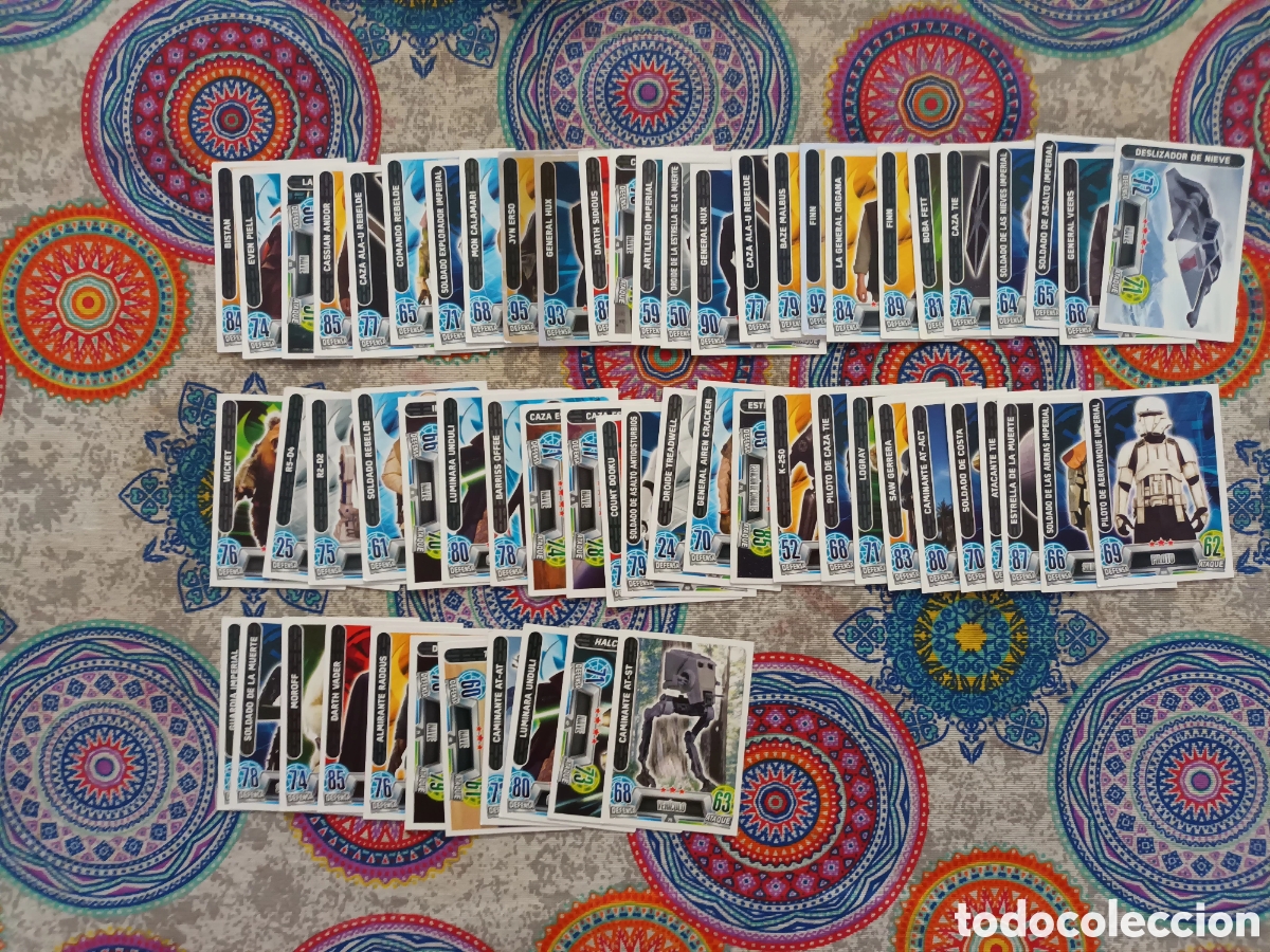 Trading Cards: 61 trading cards Star Wars the Force Attax (Topps). Todos distintos.
