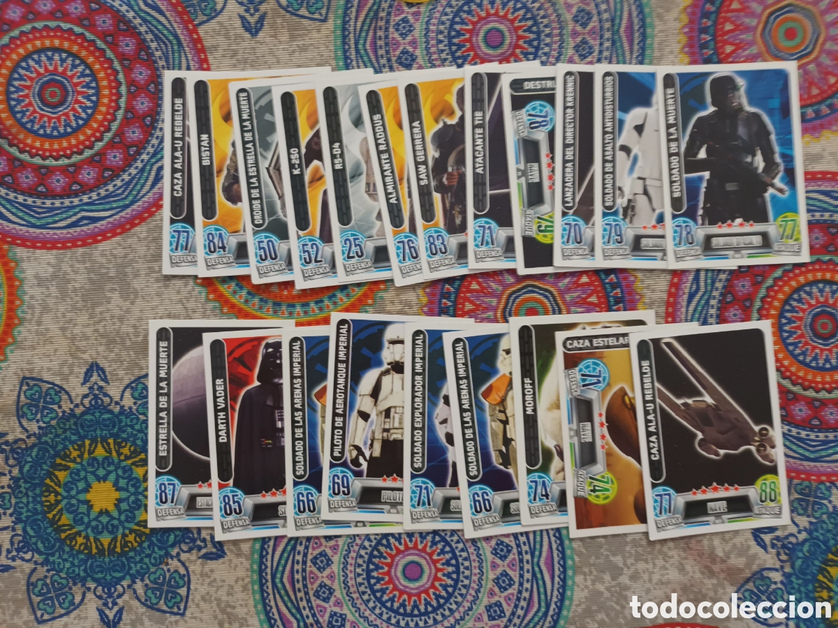 Trading Cards: 21 trading cards de Star Wars the Force Attax (Topps). Todos distintos.