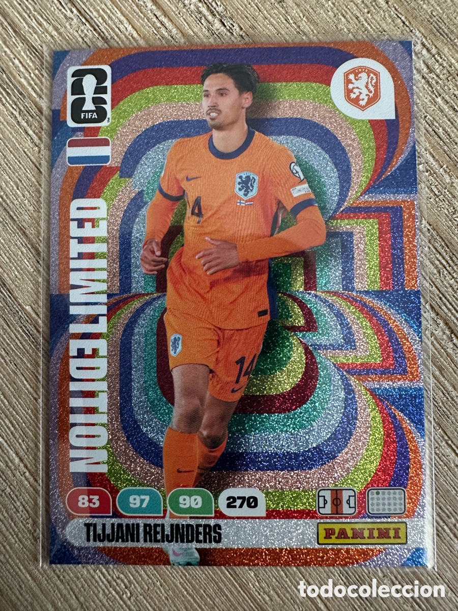 Trading Cards: TIJJANI REIJNDERS PAISES BAJOS LIMITED EDITION ADRENALYN PANINI MUNDIAL WORLD CUP 2026 USA CAN MEX