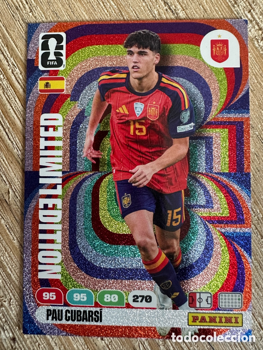 Trading Cards: PAU CUBARSI ESPA&Ntilde;A LIMITED EDITION ADRENALYN XL MUNDIAL FIFA WORLD CUP 2026 USA CAN MEX