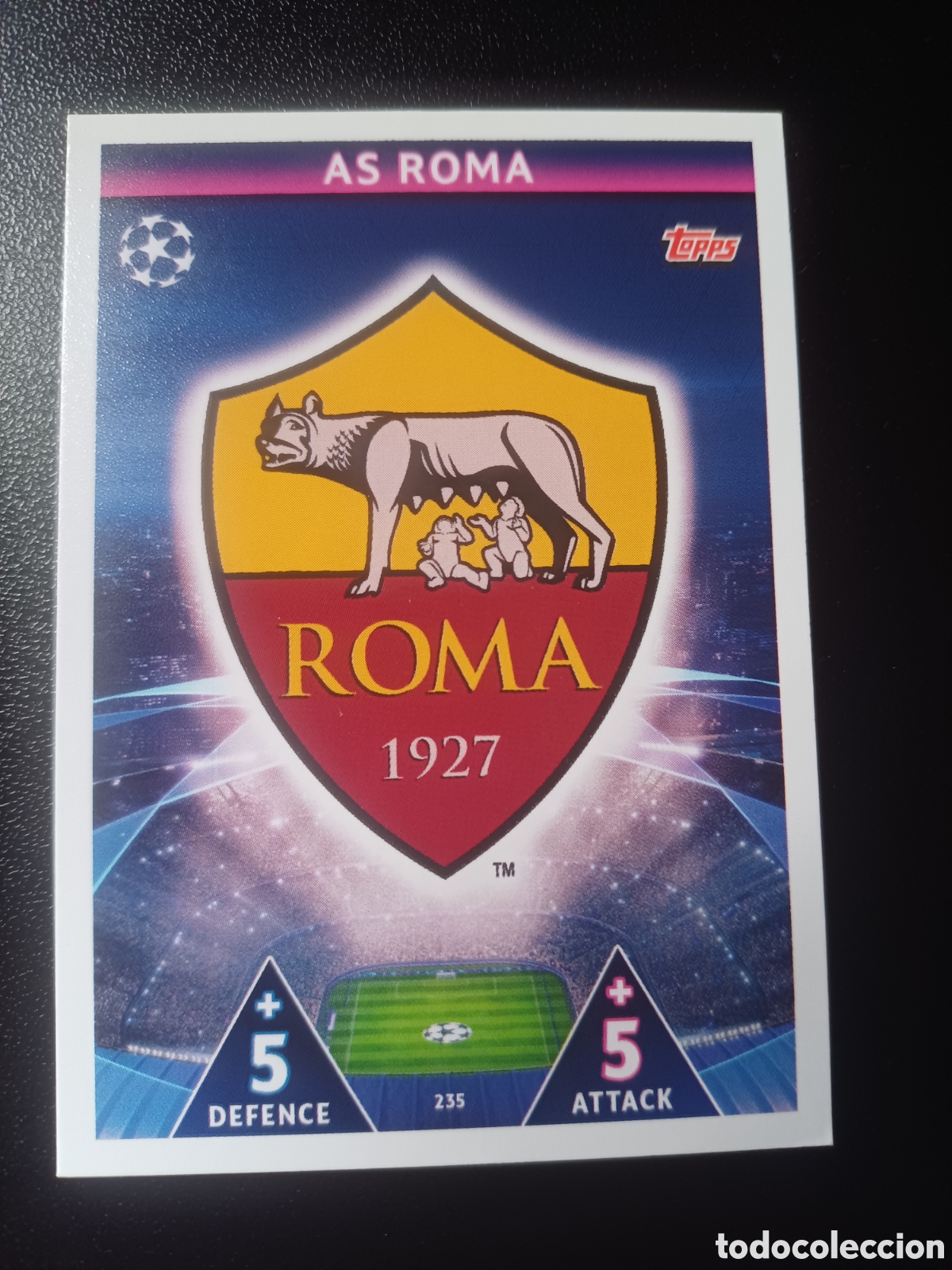 Cartas Colecion&aacute;veis: #235 ESCUDO AS ROMA TOPPS MATCH ATTAX 2018/19