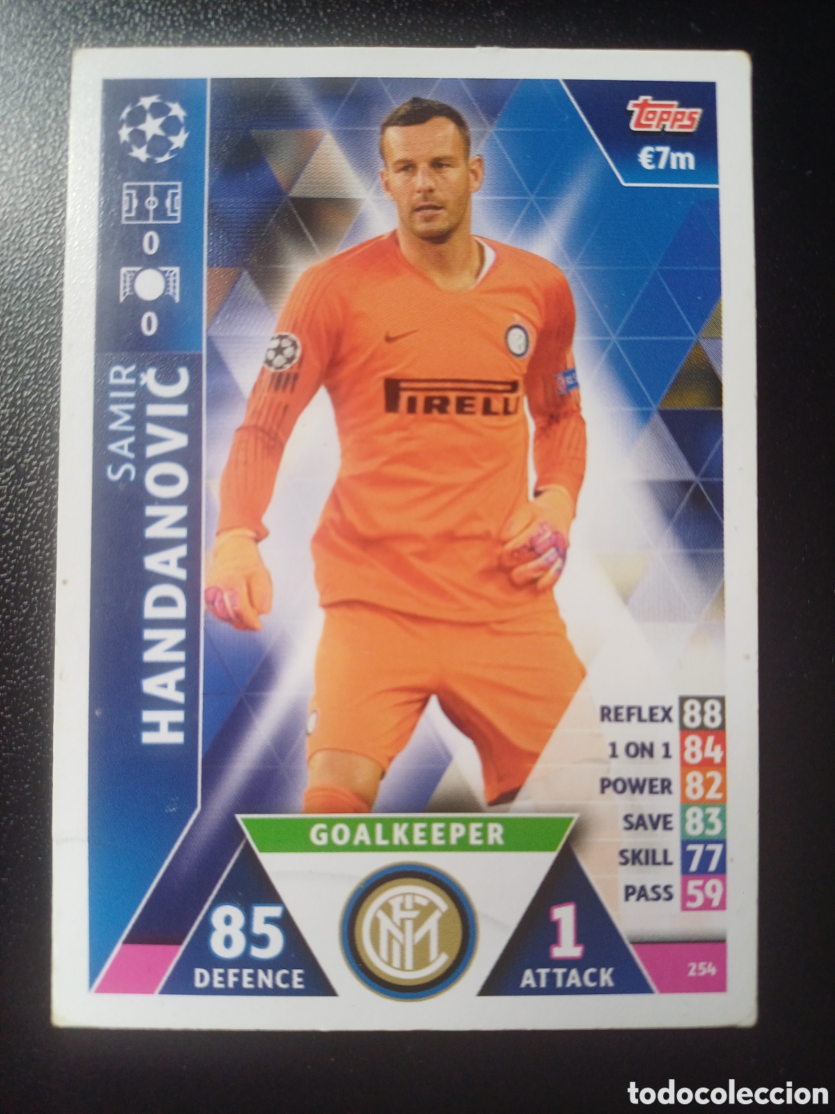 Trading Cards: #254 SAMIR HANDANOVIC FC INTERNAZIONALE MILANO TOPPS MATCH ATTAX 2018/19