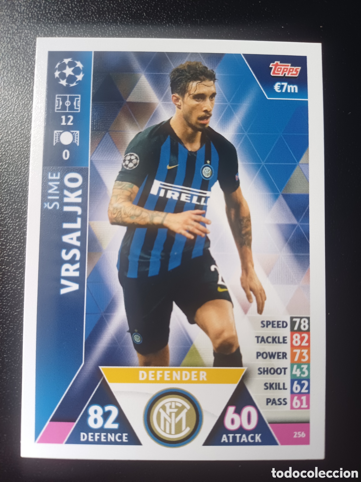 Figurine Collezionabili: #256 SIME VRSALJKO FC INTERNAZIONALE MILANO TOPPS MATCH ATTAX 2018/19