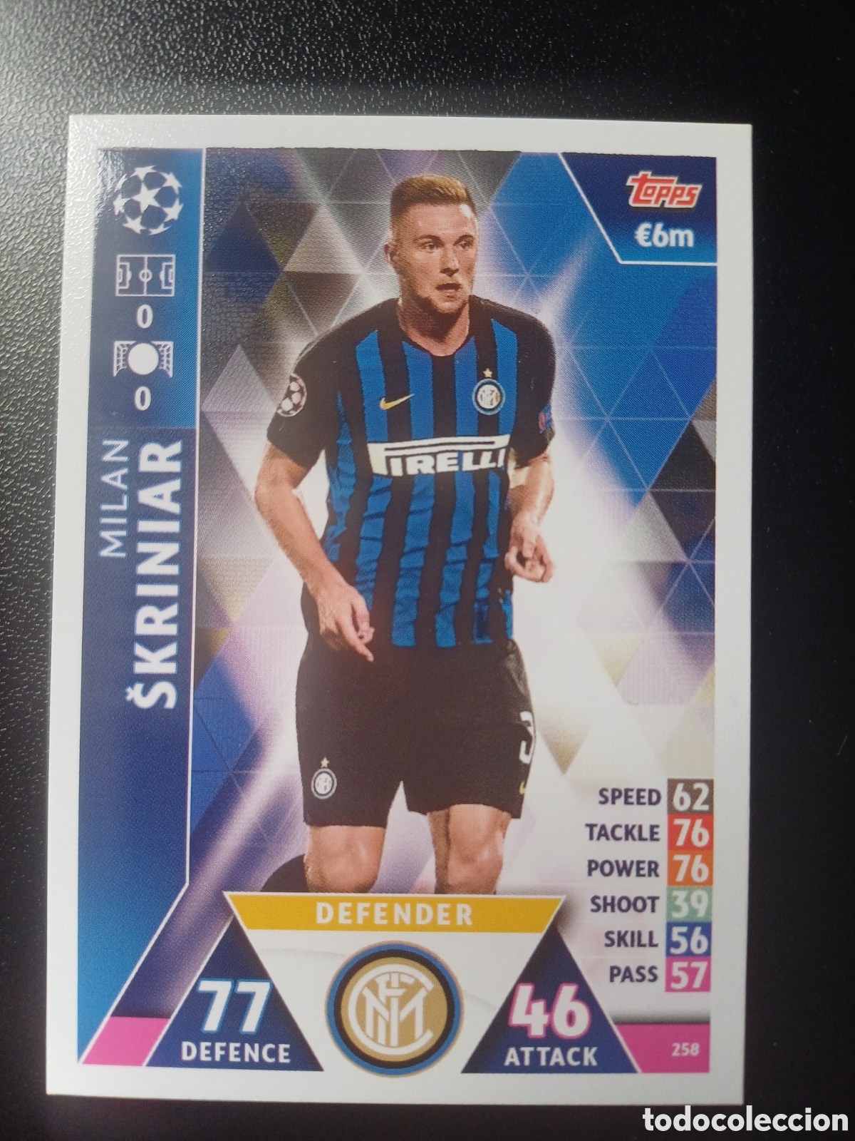 Figurine Collezionabili: #258 MILAN SKRINIAR FC INTERNAZIONALE MILANO TOPPS MATCH ATTAX 2018/19