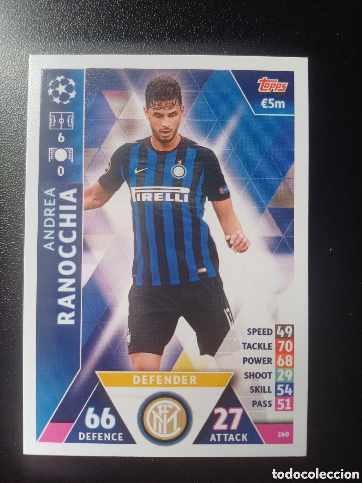Figurine Collezionabili: #260 ANDREA RANOCCHIA FC INTERNAZIONALE MILANO TOPPS MATCH ATTAX 2018/19