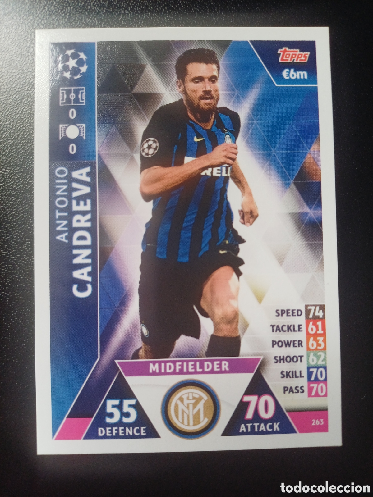 Figurine Collezionabili: #263 ANTONIO CANDREVA FC INTERNAZIONALE MILANO TOPPS MATCH ATTAX 2018/19