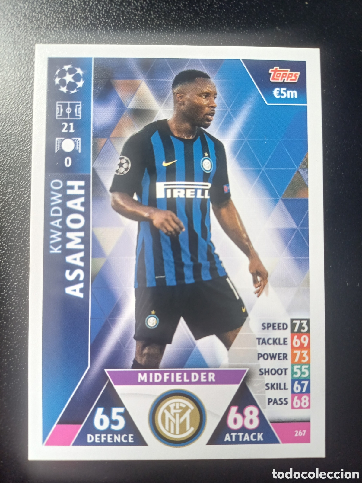 Figurine Collezionabili: #267 KWADWO ASAMOAH FC INTERNAZIONALE MILANO TOPPS MATCH ATTAX 2018/19