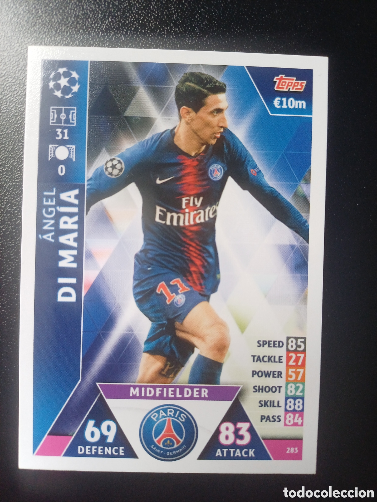 Figurine Collezionabili: #283 ANGEL DI MARIA PARIS SAINT-GERMAIN TOPPS MATCH ATTAX 2018/19