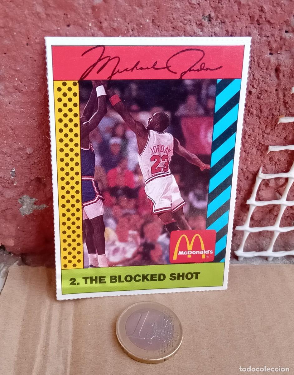 Trading Cards: CROMO TARJETA TRADING CARD NBA MICHAEL JORDAN MCDONALD'S SPORTS TIPS #2 THE BLOCKED SHOT