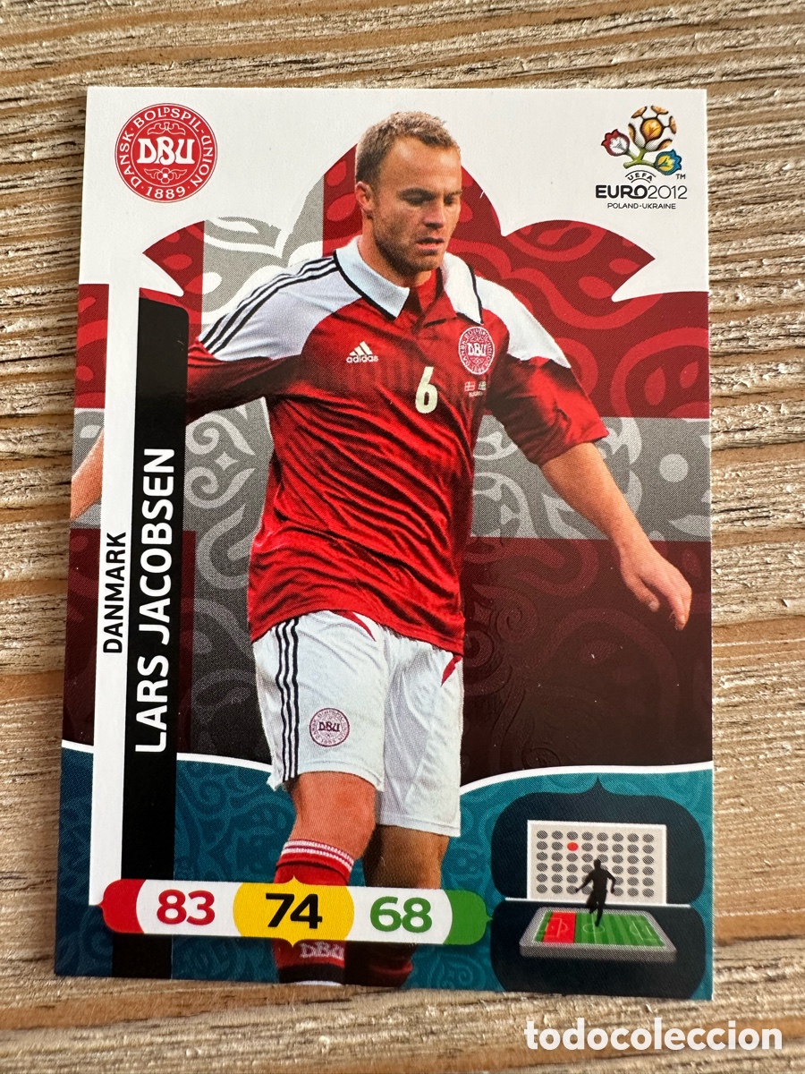 Trading Cards: LARS JACOBSEN DINAMARCA 16 ADRENALYN XL EURO 2012 POLONIA UCRANIA PANINI