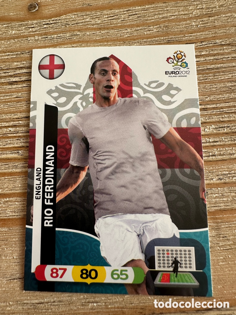 Cartas Colecion&aacute;veis: RIO FERDINAND INGLATERRA 44 ADRENALYN XL EURO 2012 POLONIA UCRANIA PANINI