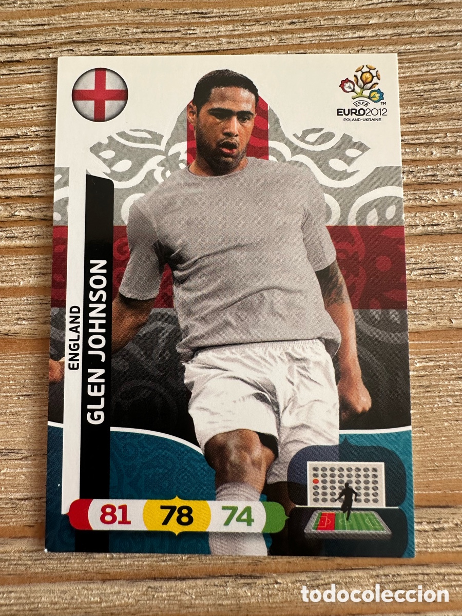 Cartas Colecion&aacute;veis: GLEN JOHNSON INGLATERRA 47 ADRENALYN XL EURO 2012 POLONIA UCRANIA PANINI