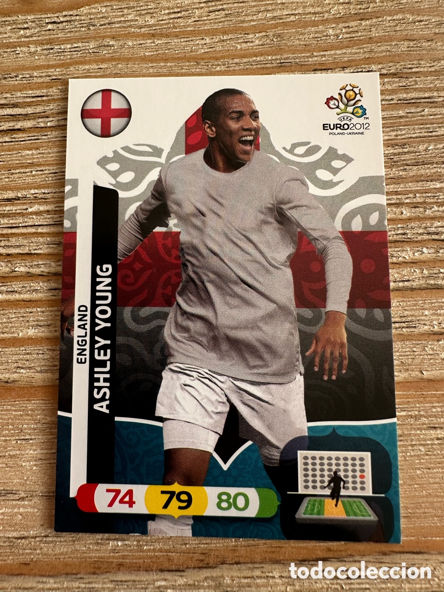 Cartas Colecion&aacute;veis: ASHLEY YOUNG INGLATERRA 49 ADRENALYN XL EURO 2012 POLONIA UCRANIA PANINI
