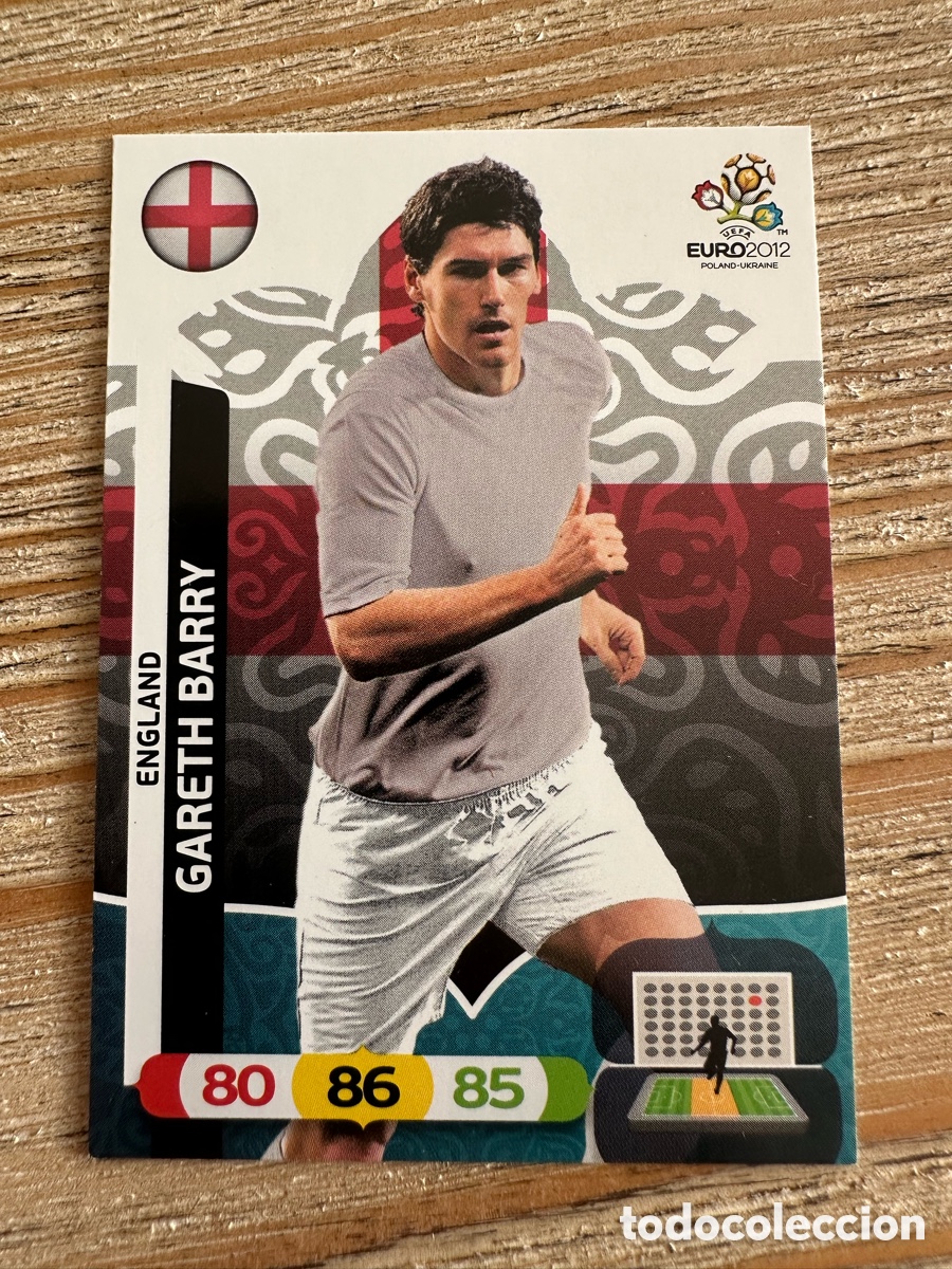 Cartas Colecion&aacute;veis: GARETH BARRY INGLATERRA 50 ADRENALYN XL EURO 2012 POLONIA UCRANIA PANINI