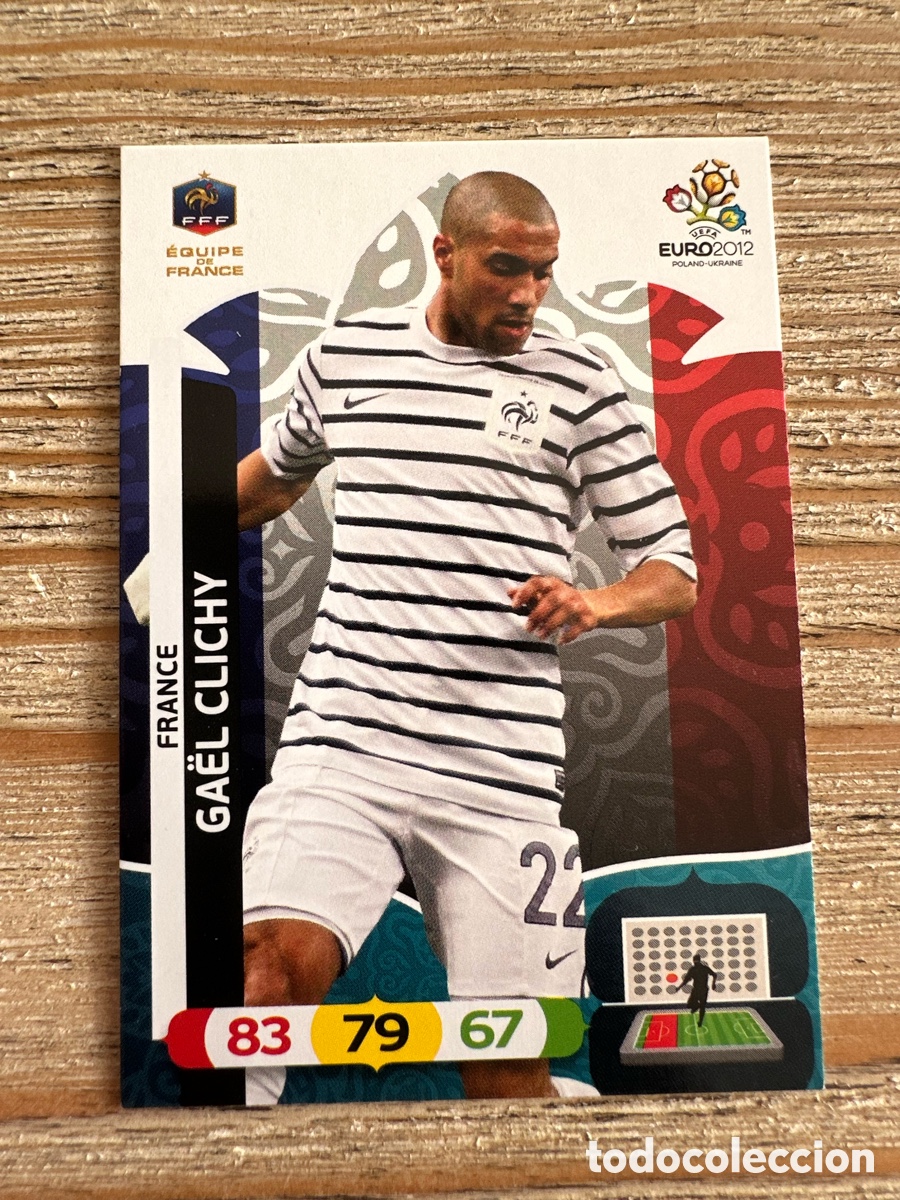 Cartas Colecion&aacute;veis: GAEL CLICHY FRANCIA 77 ADRENALYN XL EURO 2012 POLONIA UCRANIA PANINI
