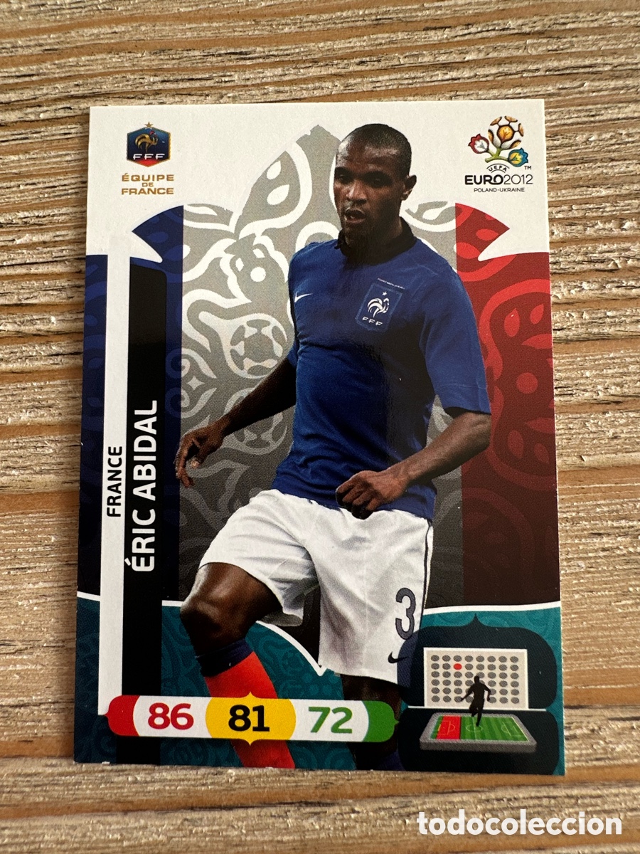 Cartas Colecion&aacute;veis: ERIC ABIDAL FRANCIA 78 ADRENALYN XL EURO 2012 POLONIA UCRANIA PANINI
