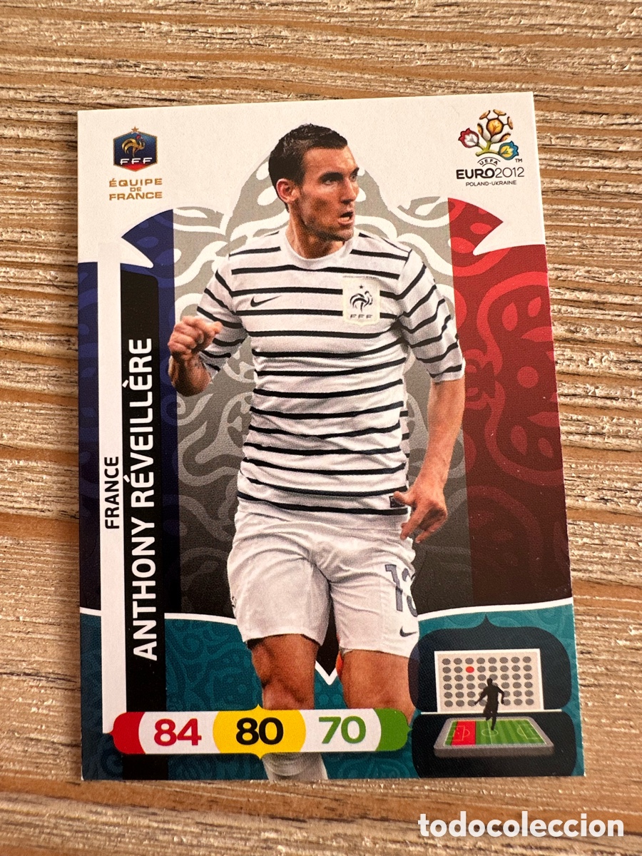 Cartas Colecion&aacute;veis: ANTHONY REVEILLERE FRANCIA 79 ADRENALYN XL EURO 2012 POLONIA UCRANIA PANINI