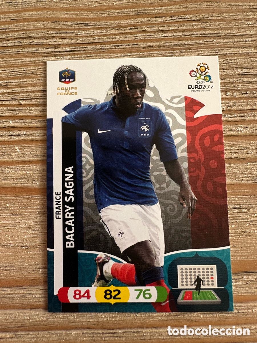 Cartas Colecion&aacute;veis: BACARY SAGNA FRANCIA 80 ADRENALYN XL EURO 2012 POLONIA UCRANIA PANINI