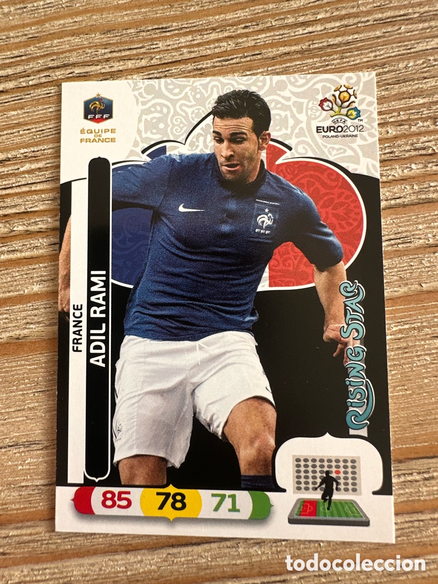 Cartas Colecion&aacute;veis: ADIL RAMI FRANCIA 81 RISING STAR ADRENALYN XL EURO 2012 POLONIA UCRANIA PANINI