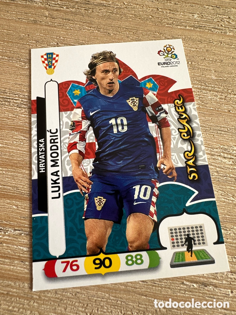 Cartas Colecion&aacute;veis: LUKA MODRIC CROACIA 107 STAR PLAYER ADRENALYN XL EURO 2012 POLONIA UCRANIA PANINI