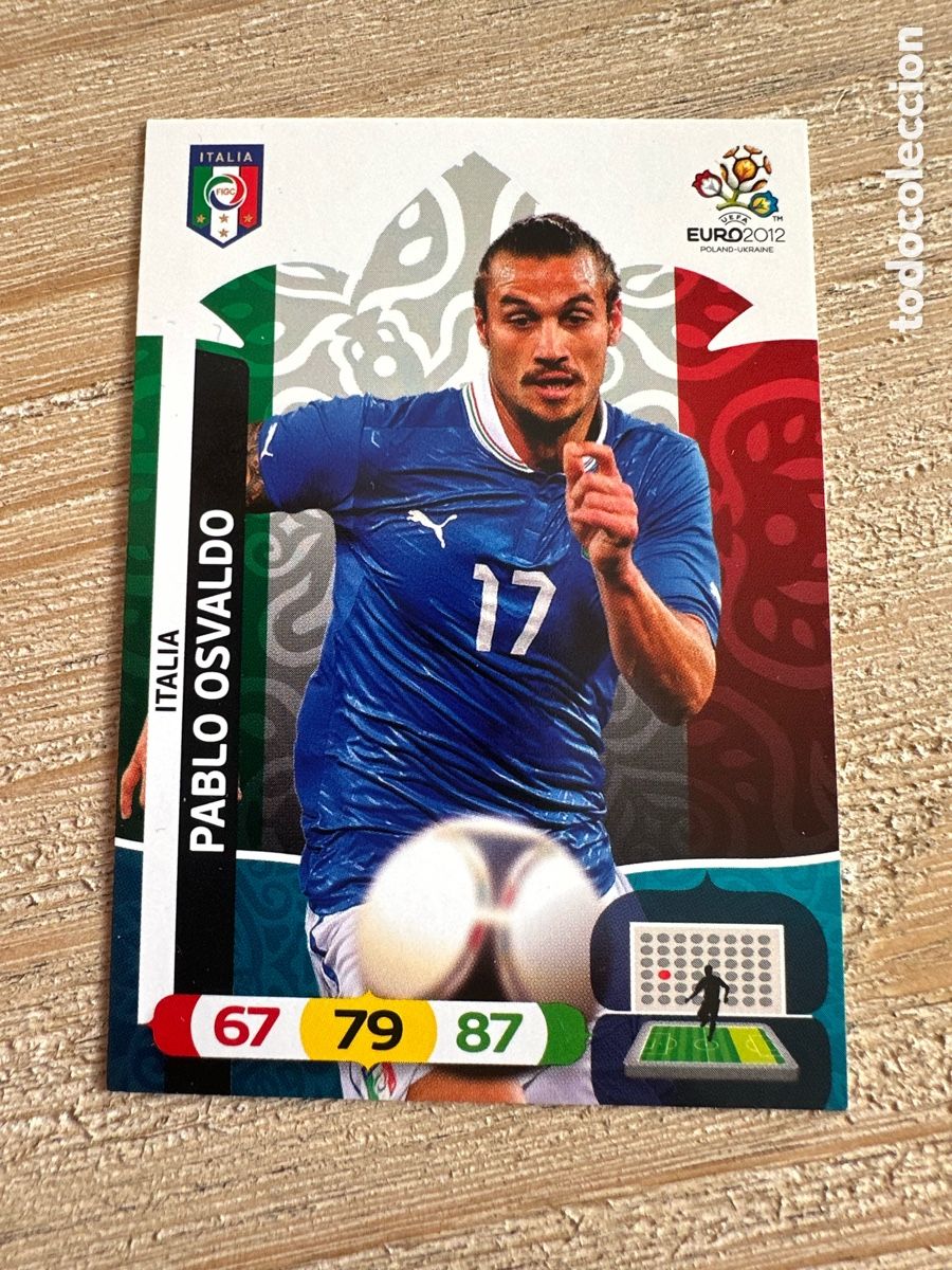 Cartas Colecion&aacute;veis: PABLO OSVALDO ITALIA 130 ADRENALYN XL EURO 2012 POLONIA UCRANIA PANINI