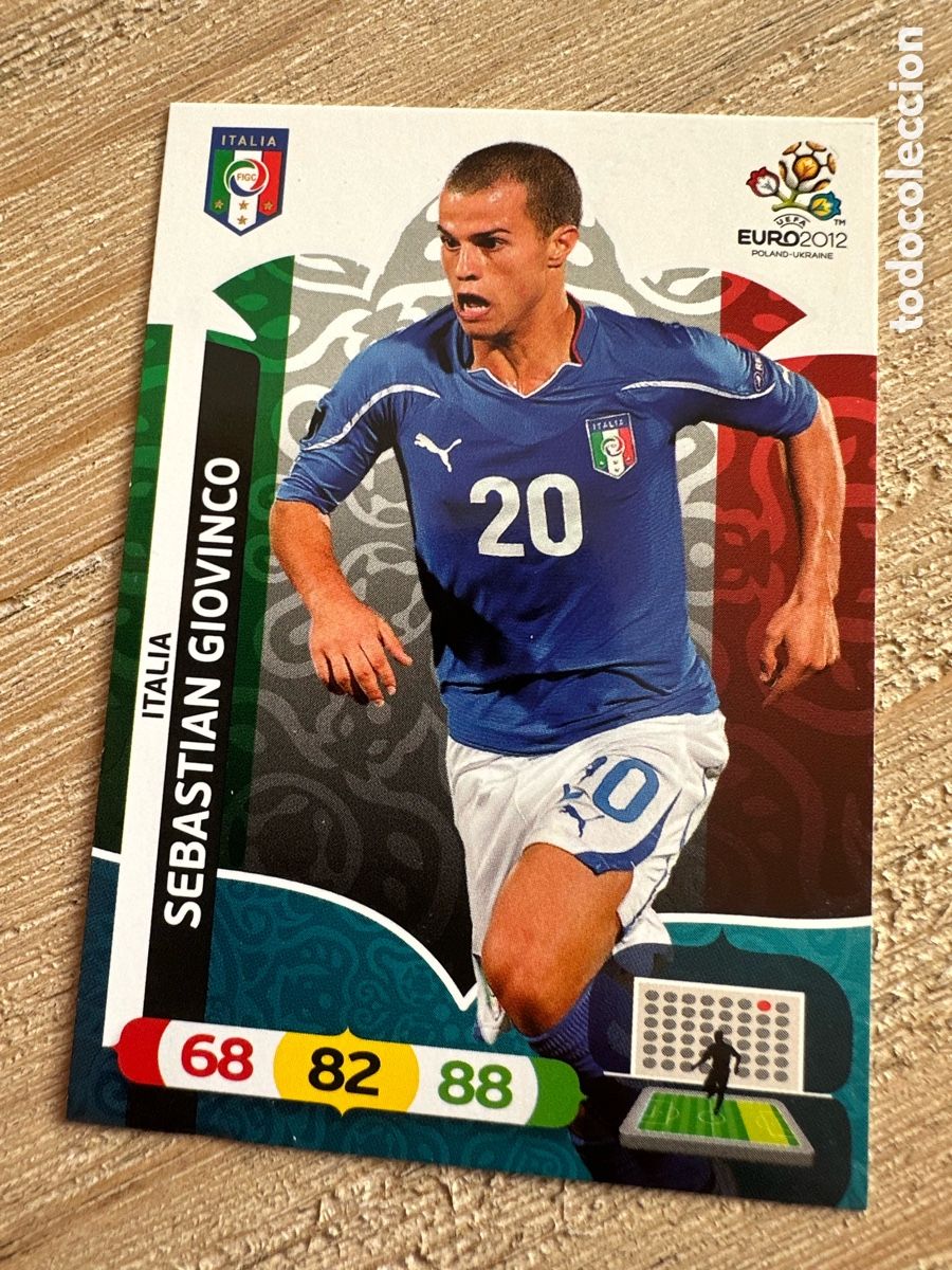Cartas Colecion&aacute;veis: SEBASTIAN GIOVINCO ITALIA 131 ADRENALYN XL EURO 2012 POLONIA UCRANIA PANINI